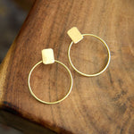 Hannah Hoops - Gold,Earrings, Sassy Jones,