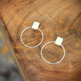 Hannah Hoops - Silver,Earrings, Sassy Jones,