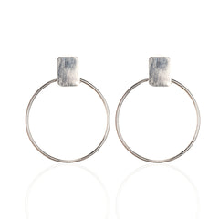 Hannah Hoops - Silver,Earrings, Sassy Jones,