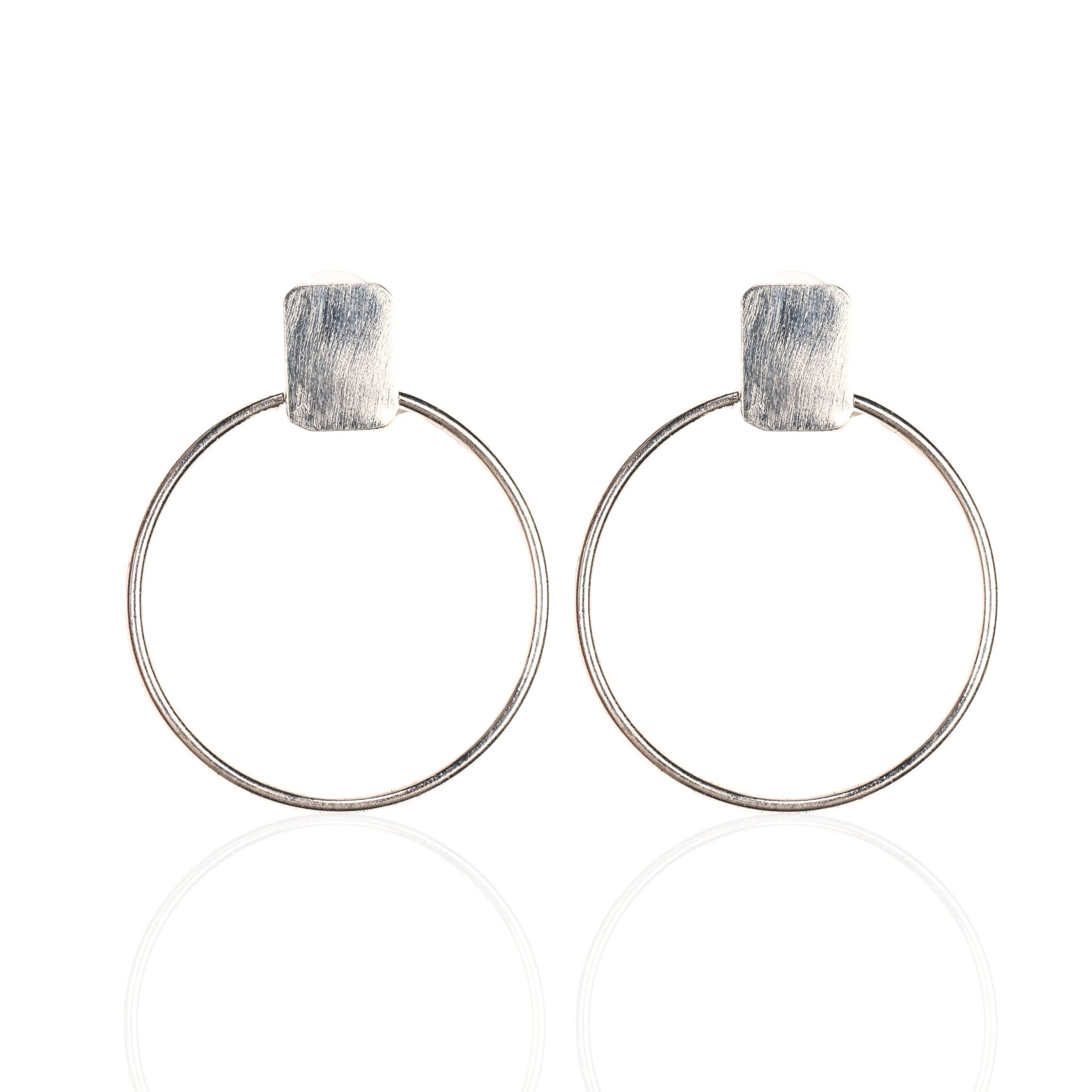 Hannah Hoops - Silver,Earrings, Sassy Jones,