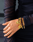 Ibiza 4pc Stretch Bracelet Stack - Black,Bracelets, Sassy Jones,