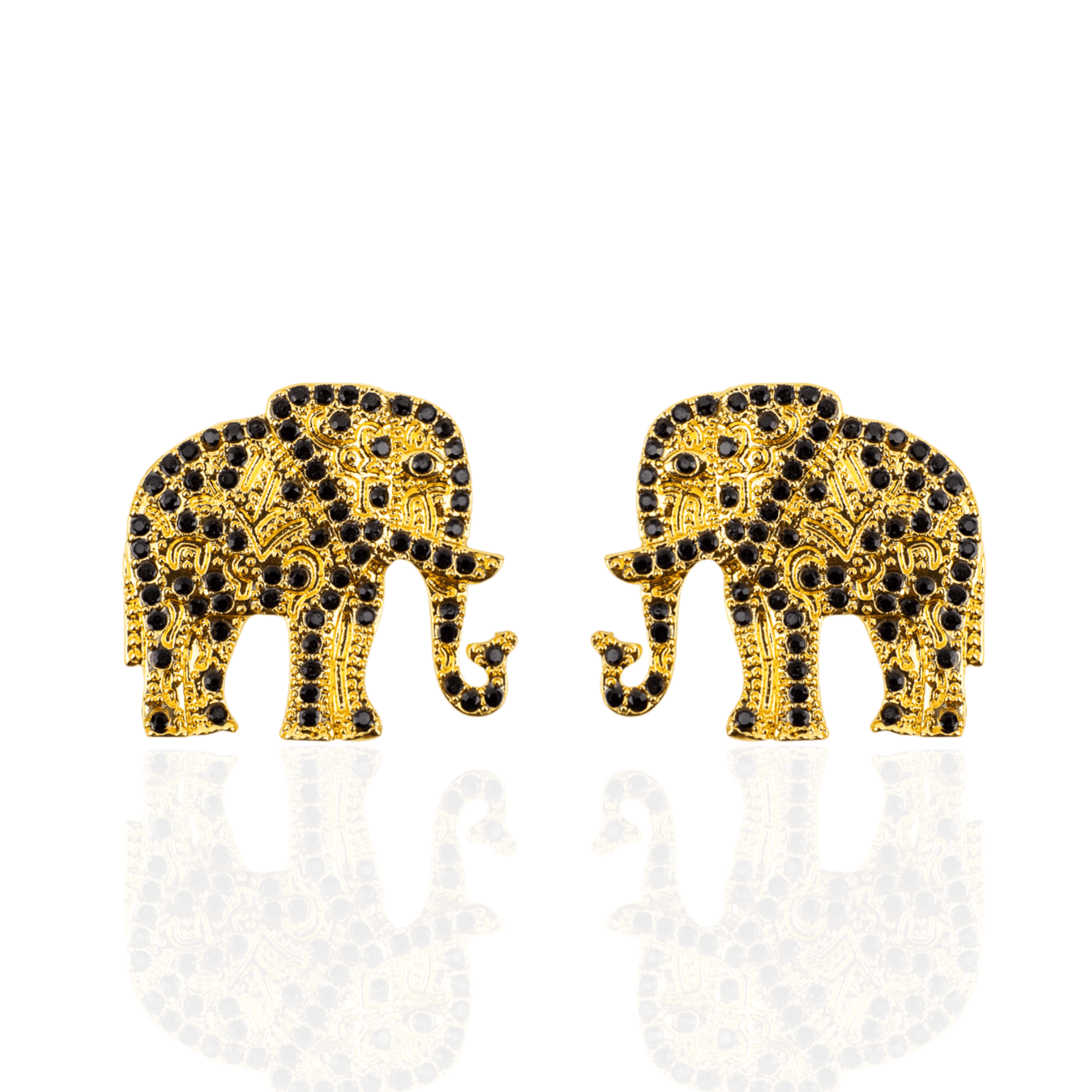 Ibiza Crystal Studs - Black,Earrings, Sassy Jones,