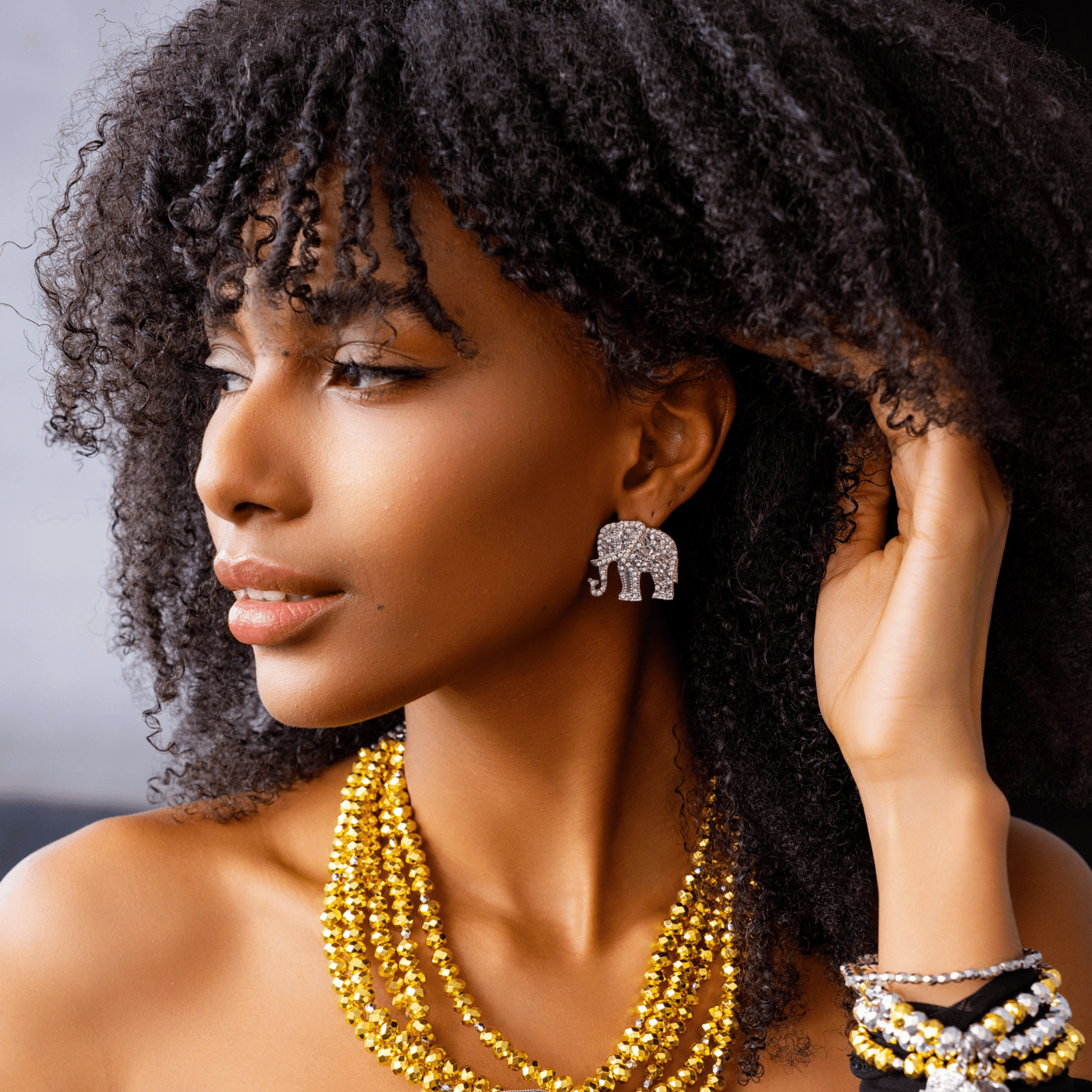 Ibiza Crystal Studs - Silver/Gold,Earrings, Sassy Jones,