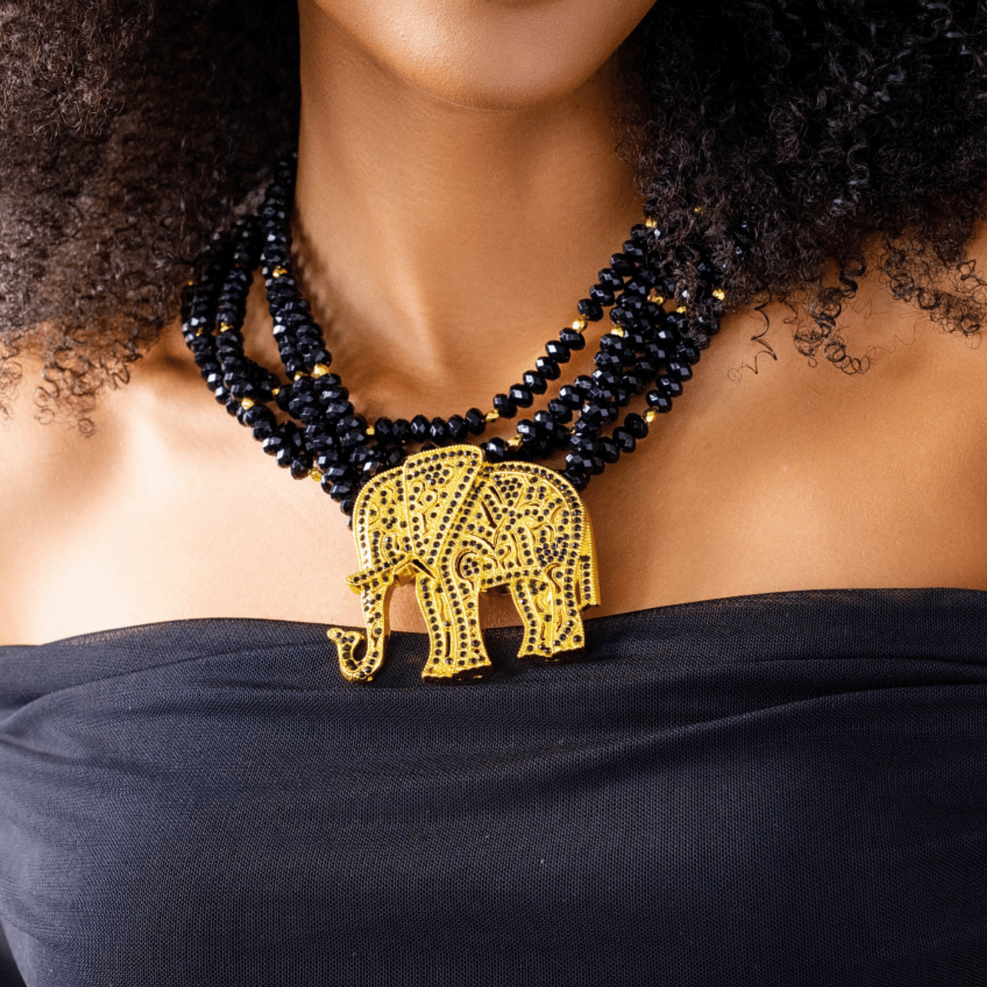 Ibiza Statement Chain - Black,Necklaces, Sassy Jones,