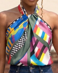 Iconic Abstract Luxe Scarf 33" x 33",Scarves, Sassy Jones,