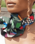 Iconic Abstract Luxe Scarf 33" x 33",Scarves, Sassy Jones,