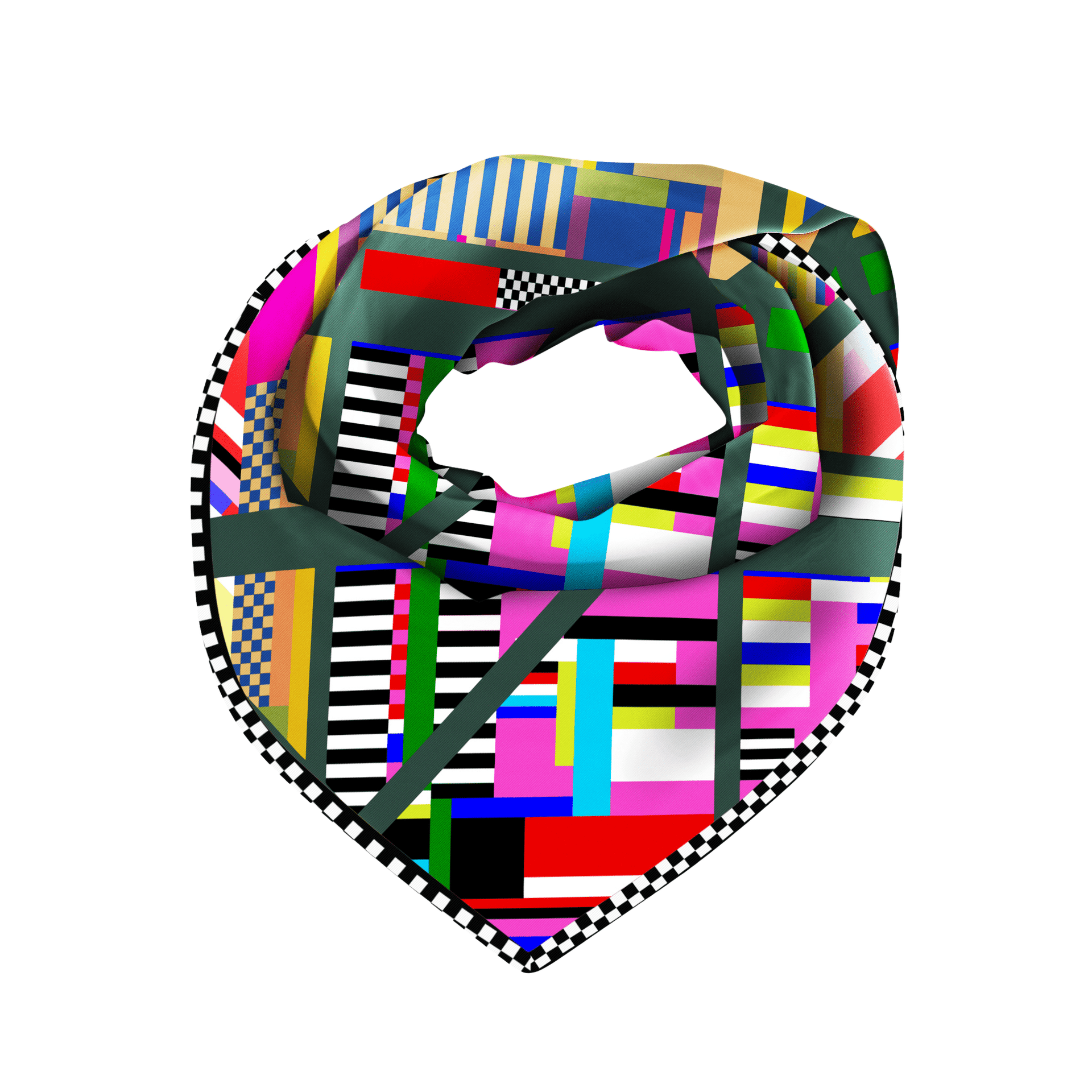 Iconic Abstract Luxe Scarf 33" x 33"