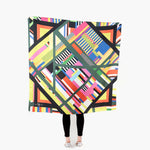 Iconic Abstract Silk Blend Oversized Scarf - Sassy Jones