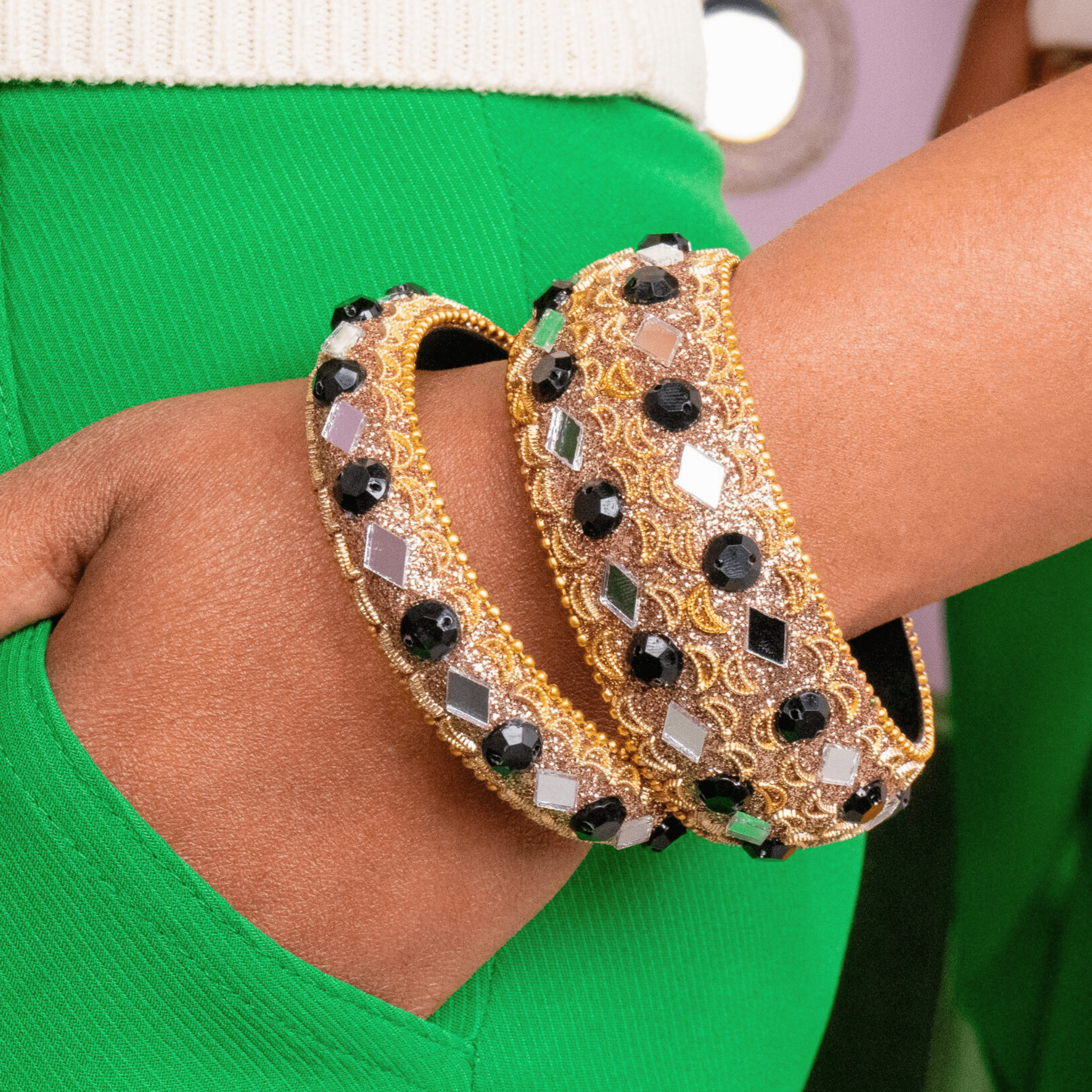 Imala 2pc Bangle Stack,Bracelets, Sassy Jones,