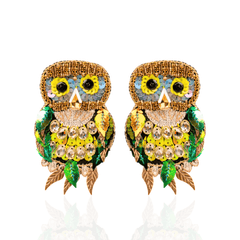 Imala Earrings - Owl,Earrings, Sassy Jones,