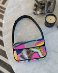 Indira Beaded Statement Flap Bag - Pink/Sequin Multi,Handbags, Sassy Jones,