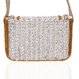 Indira Beaded Statement Flap Bag - Silver Coin,Handbags, Sassy Jones,