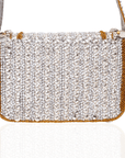 Indira Beaded Statement Flap Bag - Silver Coin,Handbags, Sassy Jones,