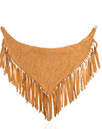 Indira Fringe Scarf Necklace - Cowgirl Suede,Necklaces, Sassy Jones,