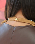 Indira Fringe Scarf Necklace - Cowgirl Suede,Necklaces, Sassy Jones,