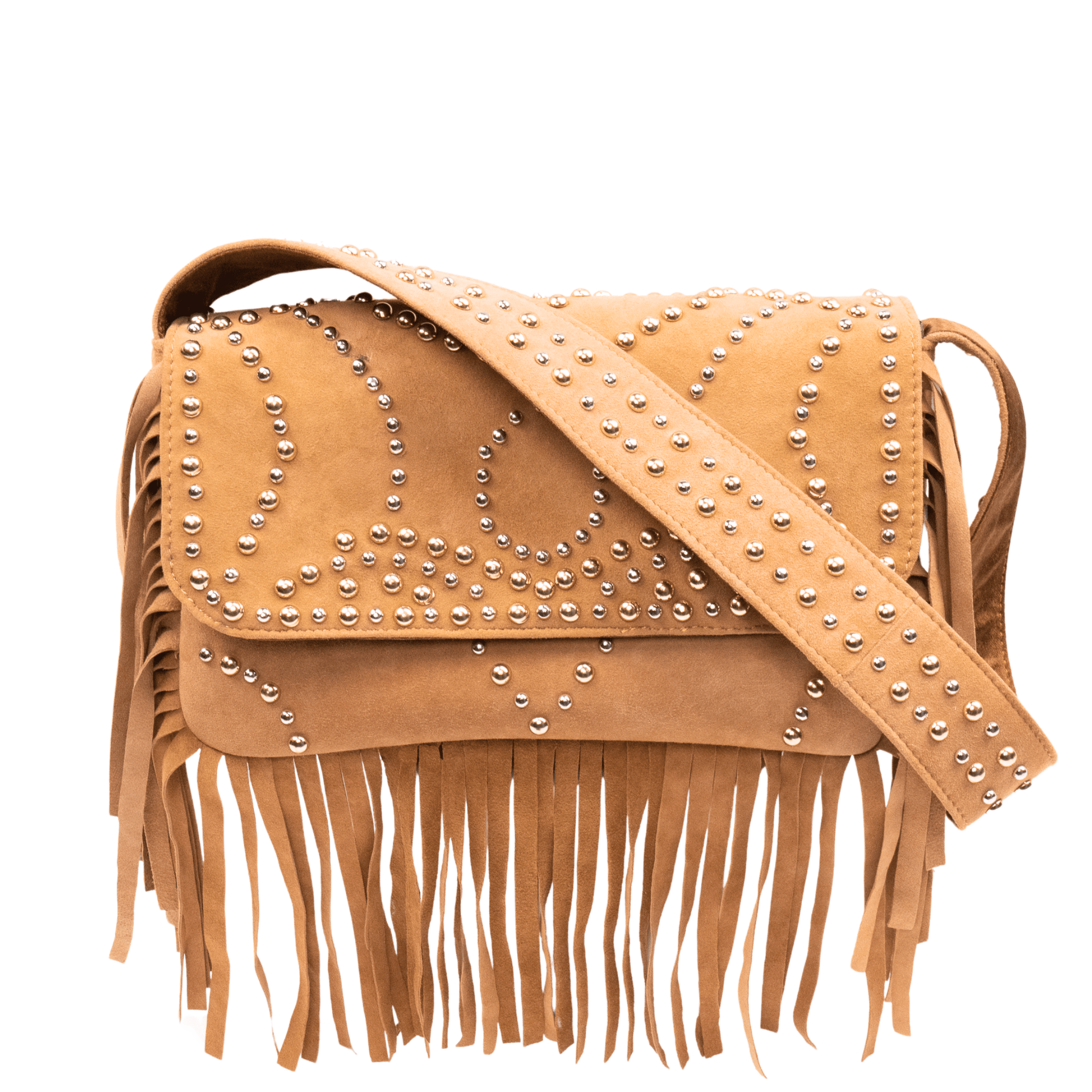 Indira Fringe Statement Flap Bag - Cowgirl Suede,Handbags, Sassy Jones,