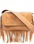 Indira Fringe Statement Flap Bag - Cowgirl Suede,Handbags, Sassy Jones,