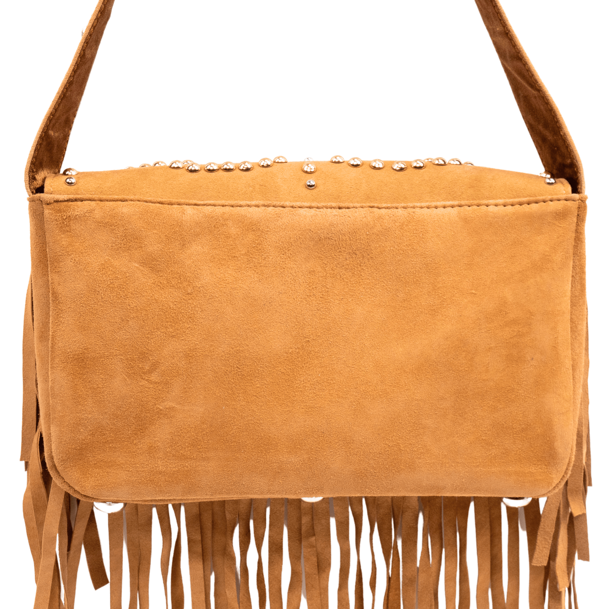 Indira Fringe Statement Flap Bag - Cowgirl Suede,Handbags, Sassy Jones,