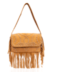 Indira Fringe Statement Flap Bag - Cowgirl Suede,Handbags, Sassy Jones,