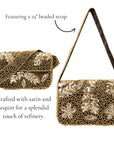 Indira Sequin Statement Flap Bag - Sequin Gold/Black,Handbags, Sassy Jones,