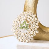 Ivey Dream Brooch - Pearl / Green