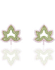 Ivey Dream Studs - Pink Pearl/Green