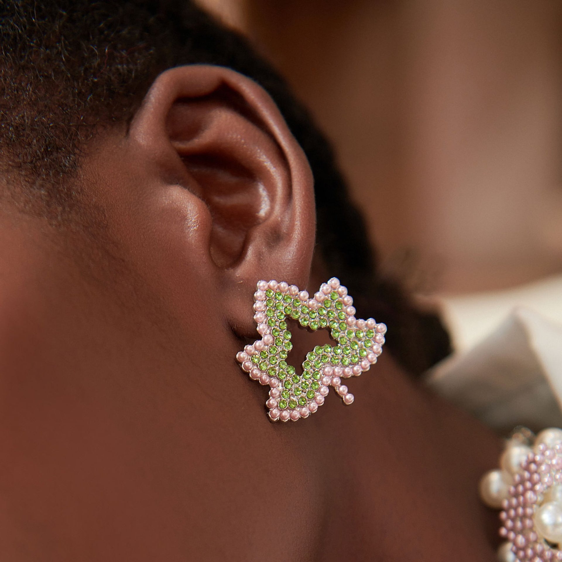 Ivey Dream Studs Pearl Green