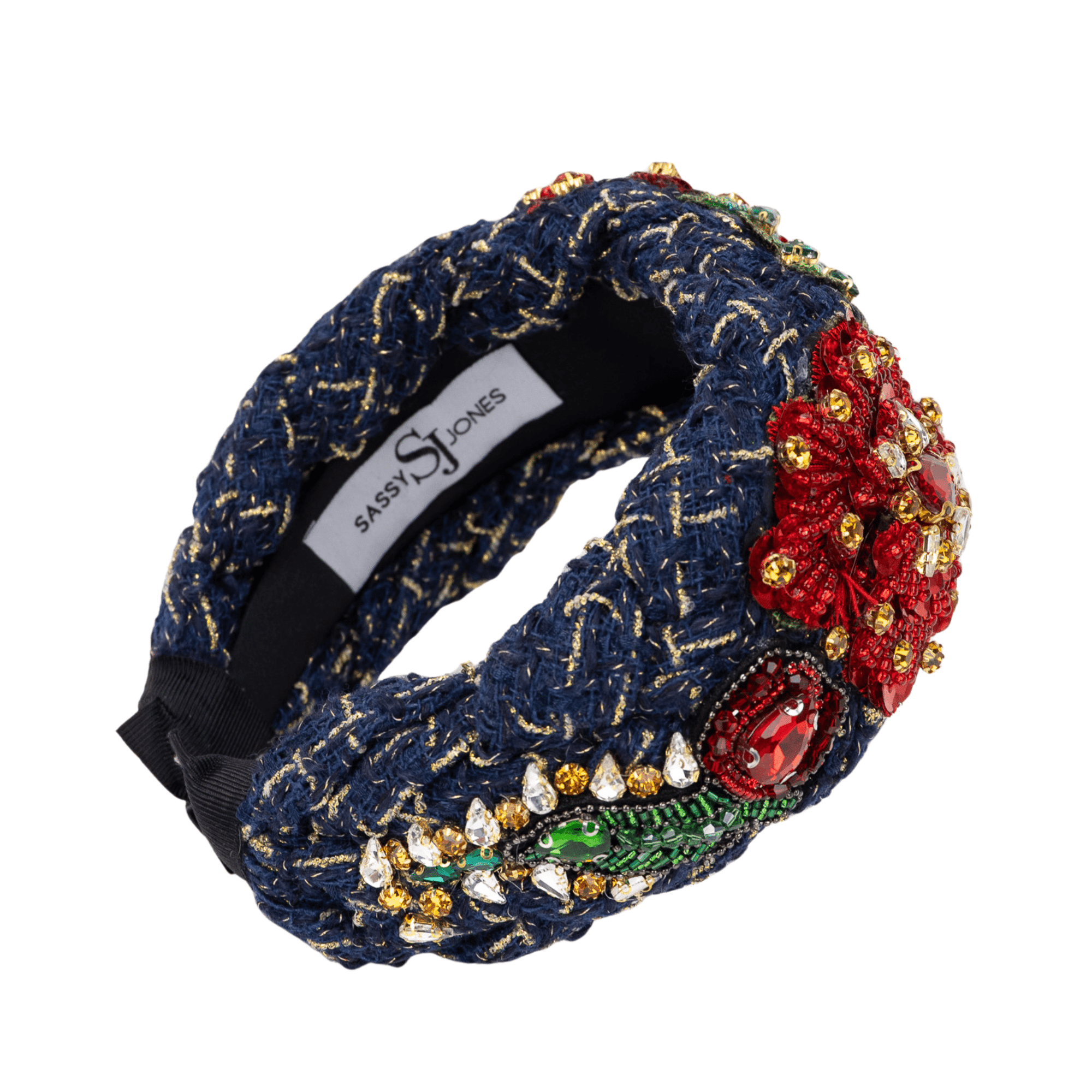 Ivy Garden Headband - Navy,Headbands, Sassy Jones,
