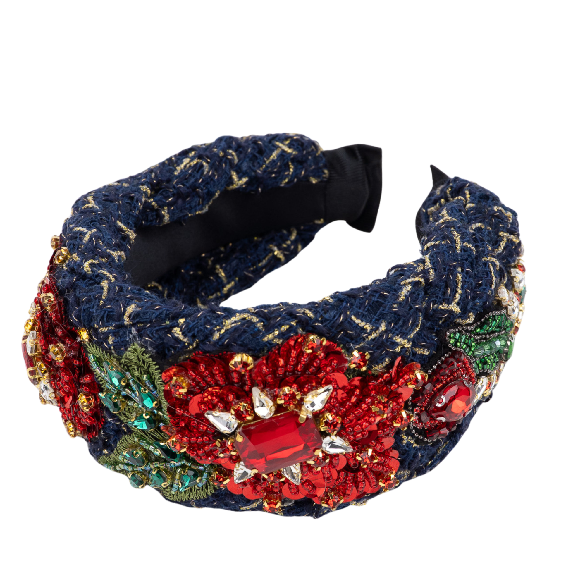 Ivy Garden Headband - Navy,Headbands, Sassy Jones,