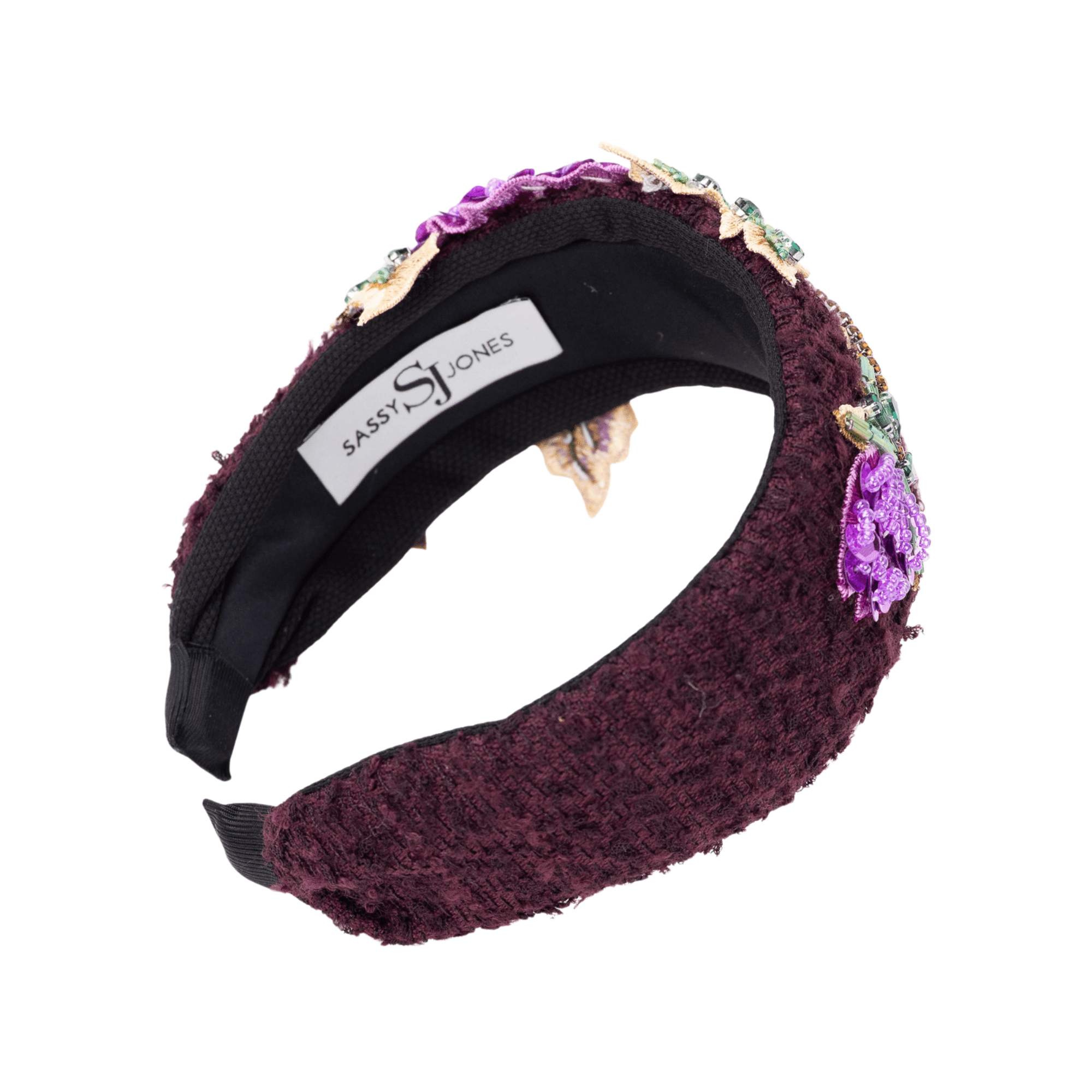 Ivy Garden Headband - Plum,Headbands, Sassy Jones,