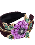 Ivy Garden Headband - Plum,Headbands, Sassy Jones,