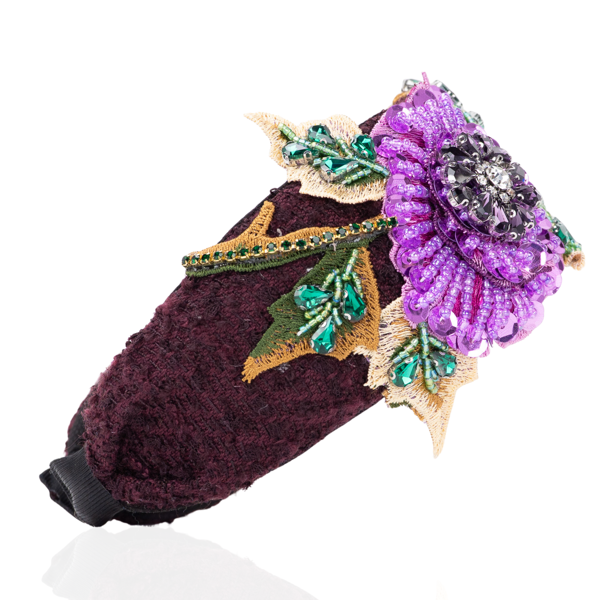 Ivy Garden Headband - Plum,Headbands, Sassy Jones,
