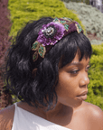 Ivy Garden Headband - Plum,Headbands, Sassy Jones,