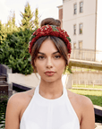 Ivy Garden Headband - Red,Headbands, Sassy Jones,