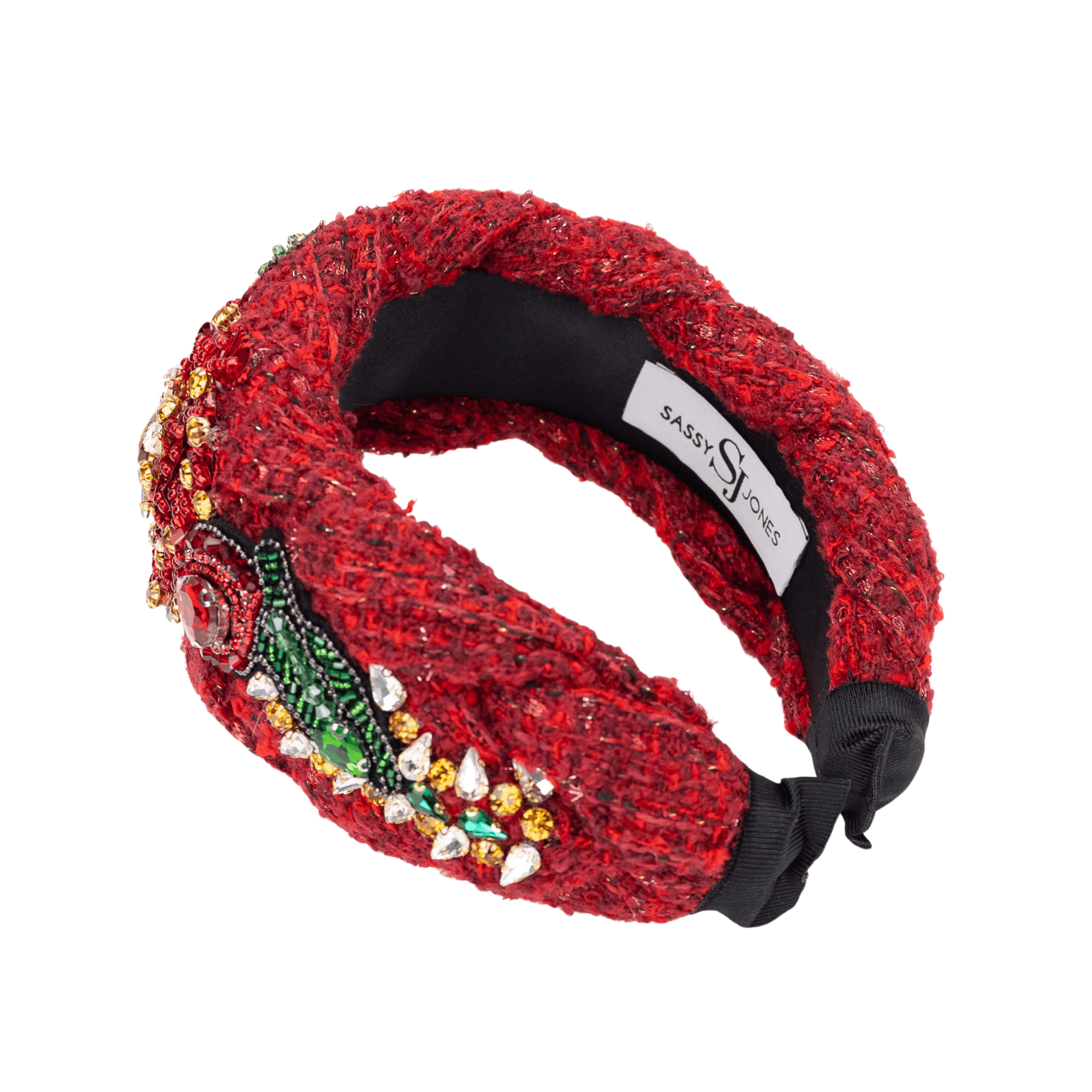 Ivy Garden Headband - Red,Headbands, Sassy Jones,