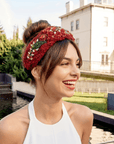 Ivy Garden Headband - Red,Headbands, Sassy Jones,