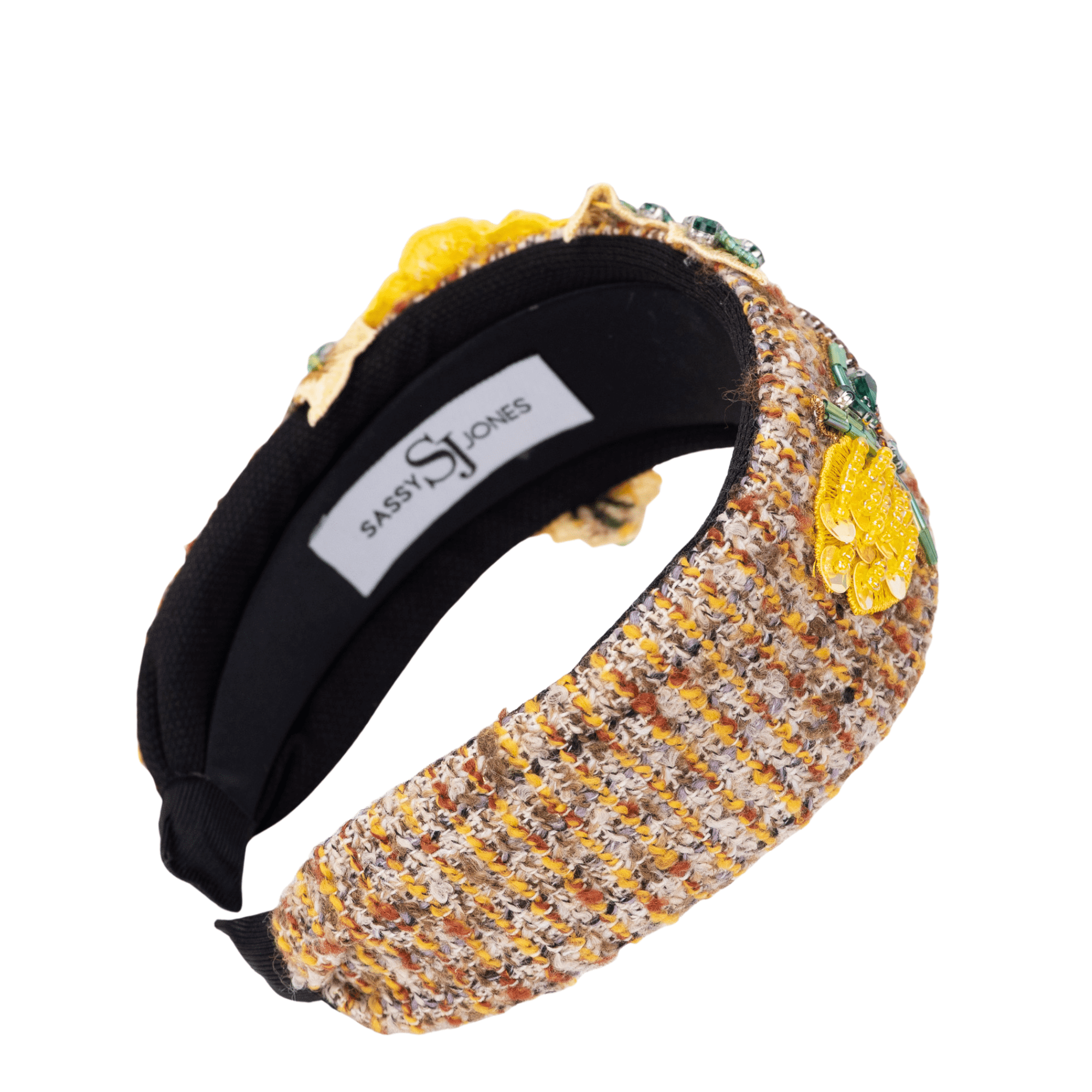 Ivy Garden Headband - Sunflower Yellow,Headbands, Sassy Jones,