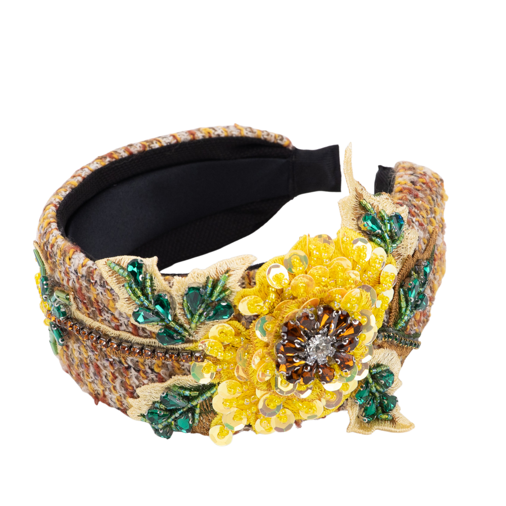 Ivy Garden Headband - Sunflower Yellow,Headbands, Sassy Jones,
