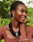 Jabari Dangles - Zebra,Earrings, Sassy Jones,