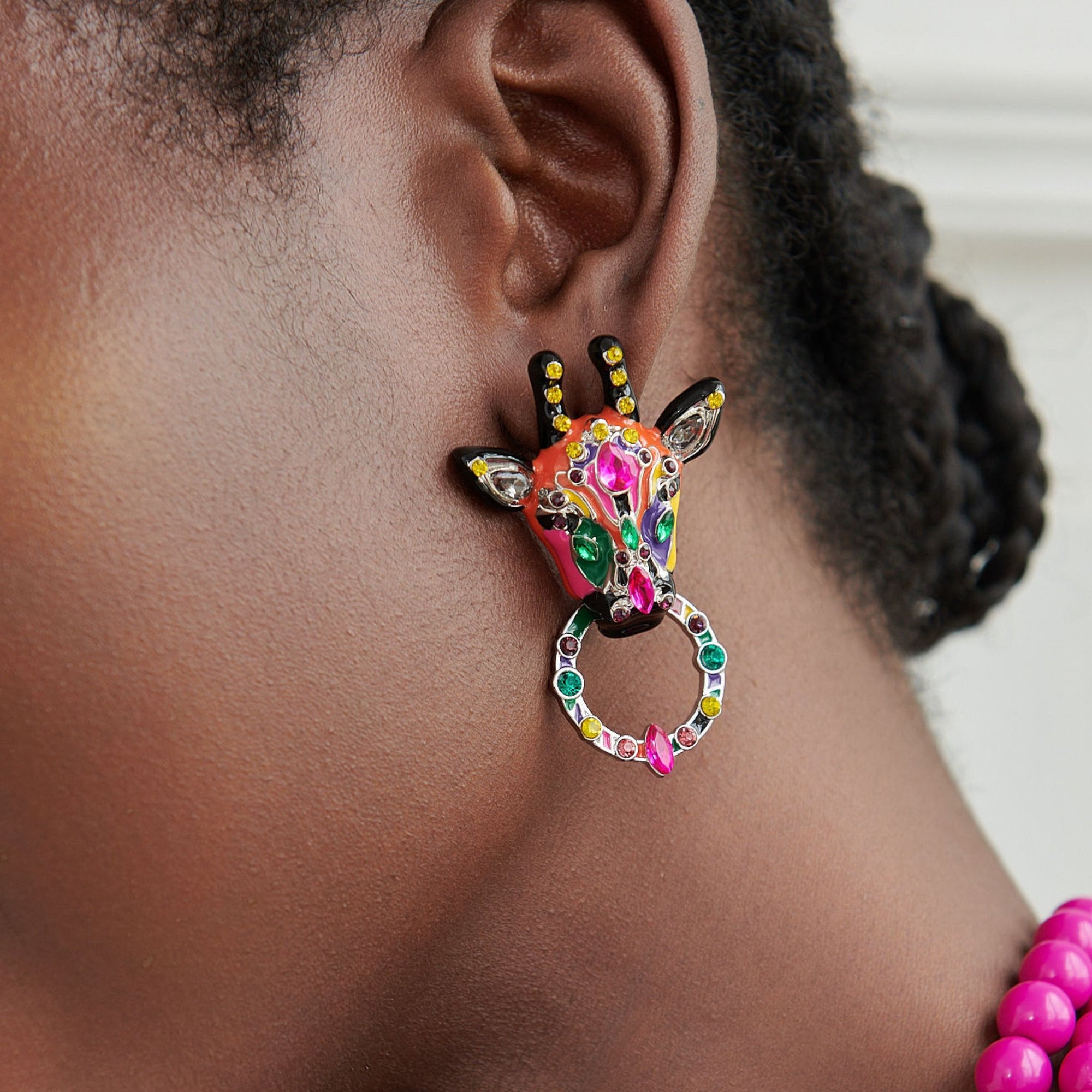 Jabari Earrings - Giraffe,Earrings, Sassy Jones,