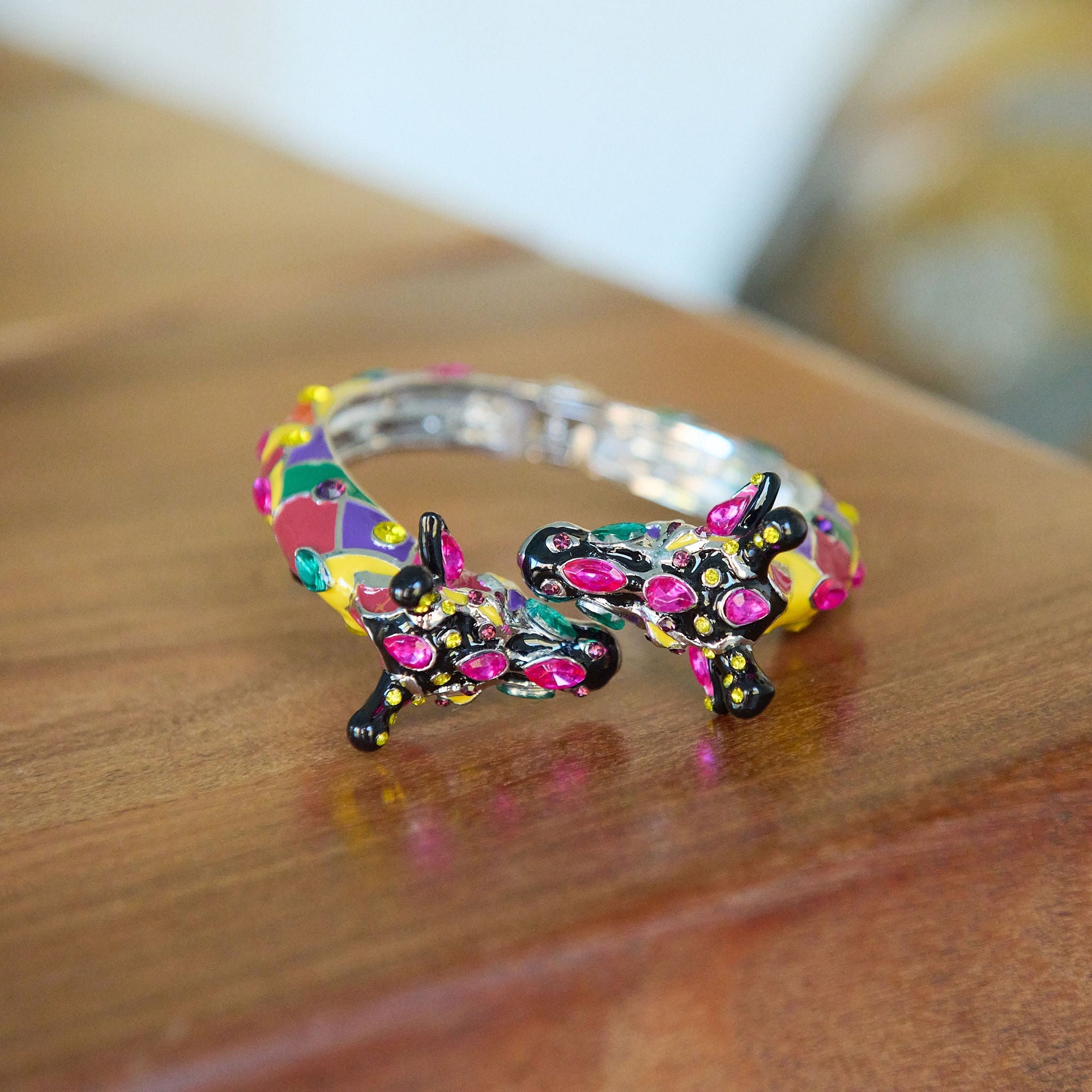 Jabari Hinge Bracelet - Giraffe,Bracelets, Sassy Jones,