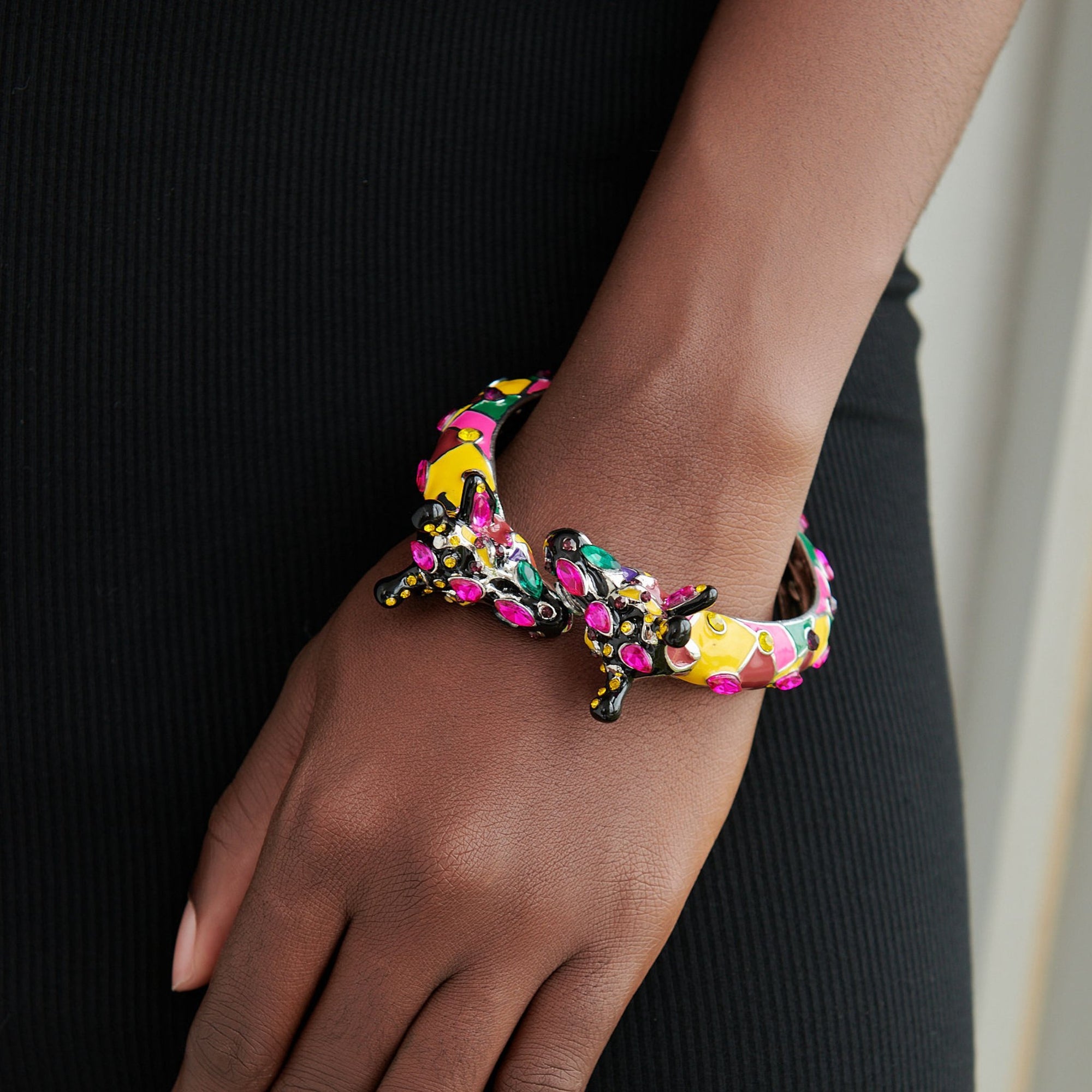 Jabari Hinge Bracelet - Giraffe,Bracelets, Sassy Jones,