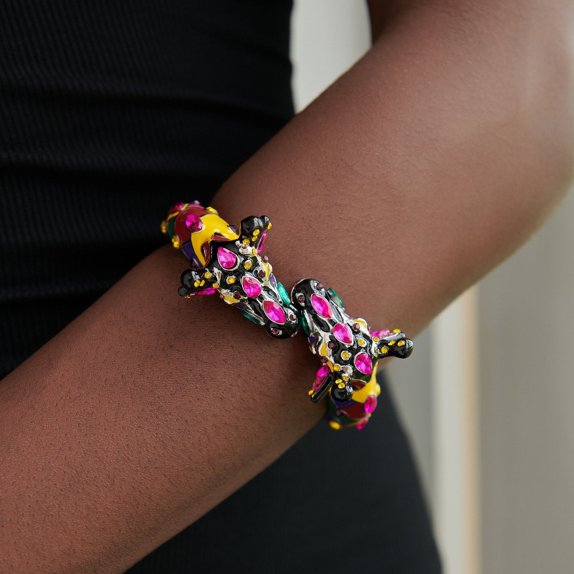 Jabari Hinge Bracelet - Giraffe,Bracelets, Sassy Jones,