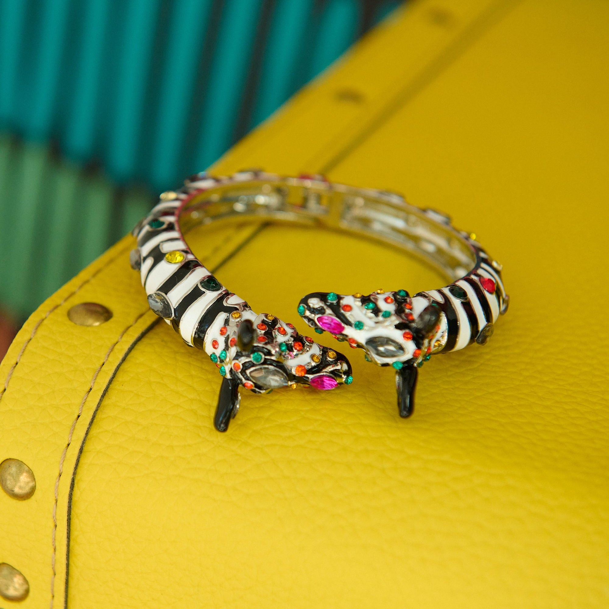 Jabari Hinge Bracelet - Zebra,Bracelets, Sassy Jones,