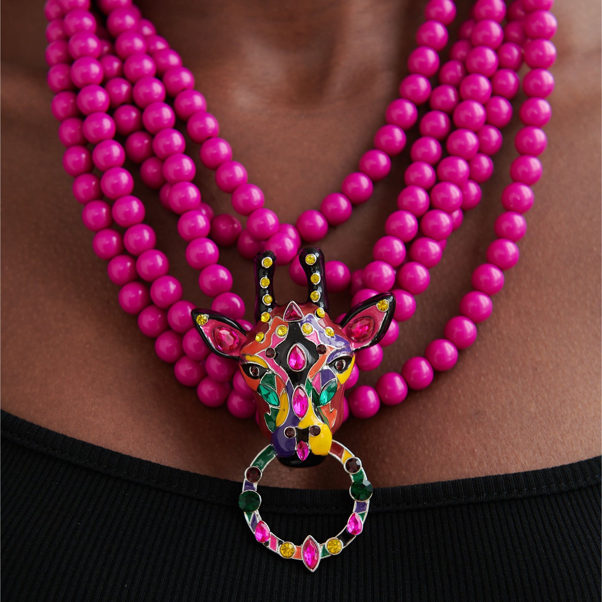 Jabari Necklace - Giraffe,Necklaces, Sassy Jones,