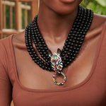 Jabari Necklace - Zebra (Detachable Layers/Removable Pendant),Necklaces, Sassy Jones,