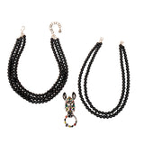 Jabari Necklace - Zebra (Detachable Layers/Removable Pendant),Necklaces, Sassy Jones,