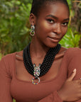 Jabari Necklace - Zebra (Detachable Layers/Removable Pendant),Necklaces, Sassy Jones,