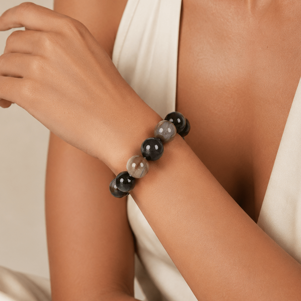 Jade Jungle Marbled Stretch Bracelet