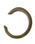 Olive green padded vegan leather cuff bracelet with tonal stitching detail on a clean white background.